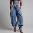 thumbnail image 2 of TaTaai Women's High Waisted Cuffed Ankle Pants Solid Color Casual Fashion Long Trousers Soft Breathable Summer Daily Wear Pants Gift, 2 of 5