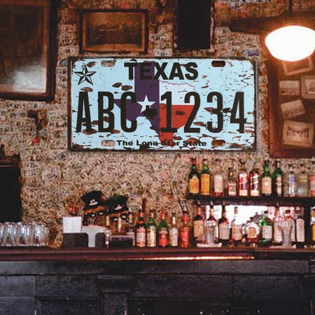 

HANXIULIN Vintage American Made Old License Plate Iron Sheet Painting Bar Cafe Wall Decoration Pastorals Wall Decoration 30 * 15cm/12 * 6In Home Decorations C