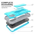 thumbnail image 5 of FITO For iPhone 12 Mini Case, Phone Case with Screen Protector and Kickstand (Blue), 5 of 7