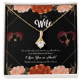 thumbnail image 2 of To My Wife  Wife by my Side Alluring Ribbon Necklace Message Card, 2 of 20