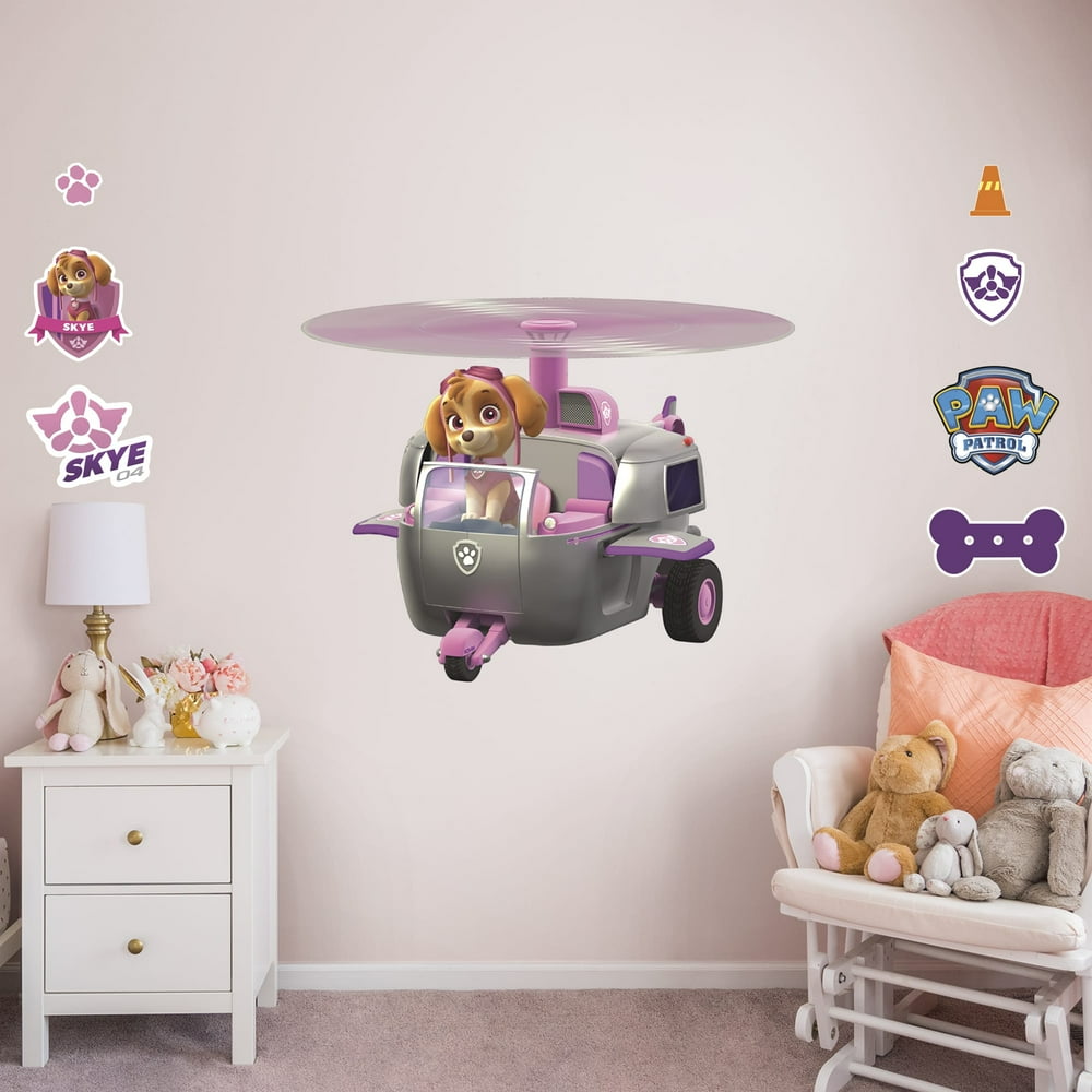 Fathead Skye: Helicopter - Giant Officially Licensed PAW Patrol Removable Wall Decal - Walmart