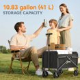 thumbnail image 4 of Outsunny Petit Chariot Pliable et Rabattable, Chariot Utilitaire de Jardin, Noir, 4 of 10