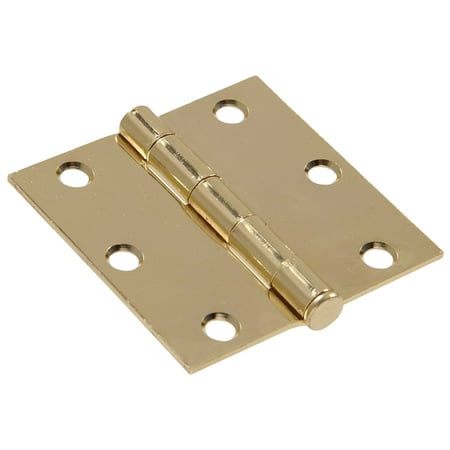 Full Mortise Residential Hinge - The Hillman GroupThe Hillman Group 851248 3-1/2' Residential Door Hinge - Square Corner - Removable Pin - Full Mortise - Brass Finish 2-Pack