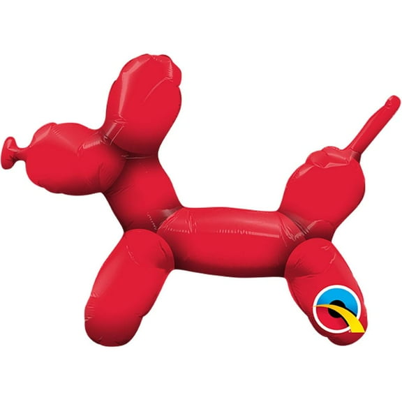 LOONBALLOON Misc-prints-patterns, 14″ BALLOON DOG RED (AIR-FILLED)