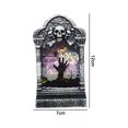 thumbnail image 2 of 2 luces de lápida, lápidas LED de Halloween, lámpara de cementerio de calavera, decoración fantasma para Halloween, 2 of 5