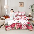 thumbnail image 4 of Feelyou Valentine's Day Rose Twin Comforter Sets, Love Heart Couple Bedding Set, 2 Pieces, 4 of 8