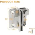 thumbnail image 2 of Flip Latch Gate Latches Slide Bolt Latch Safety Door Lock Catch for Barn Cabinet Pet Cage Garden Bathroom Garage Window Sliding Door,MS4001-LS Stainle, 2 of 4