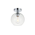 thumbnail image 7 of Baxter 1 Light Chrome Flush Mount With Clear Glass, 7 of 7