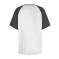 thumbnail image 4 of fatyb T Shirts for Women Short Sleeve Crew Neck Summer Basic Tee Color Block Casual Womens Loose Tops, 4 of 5
