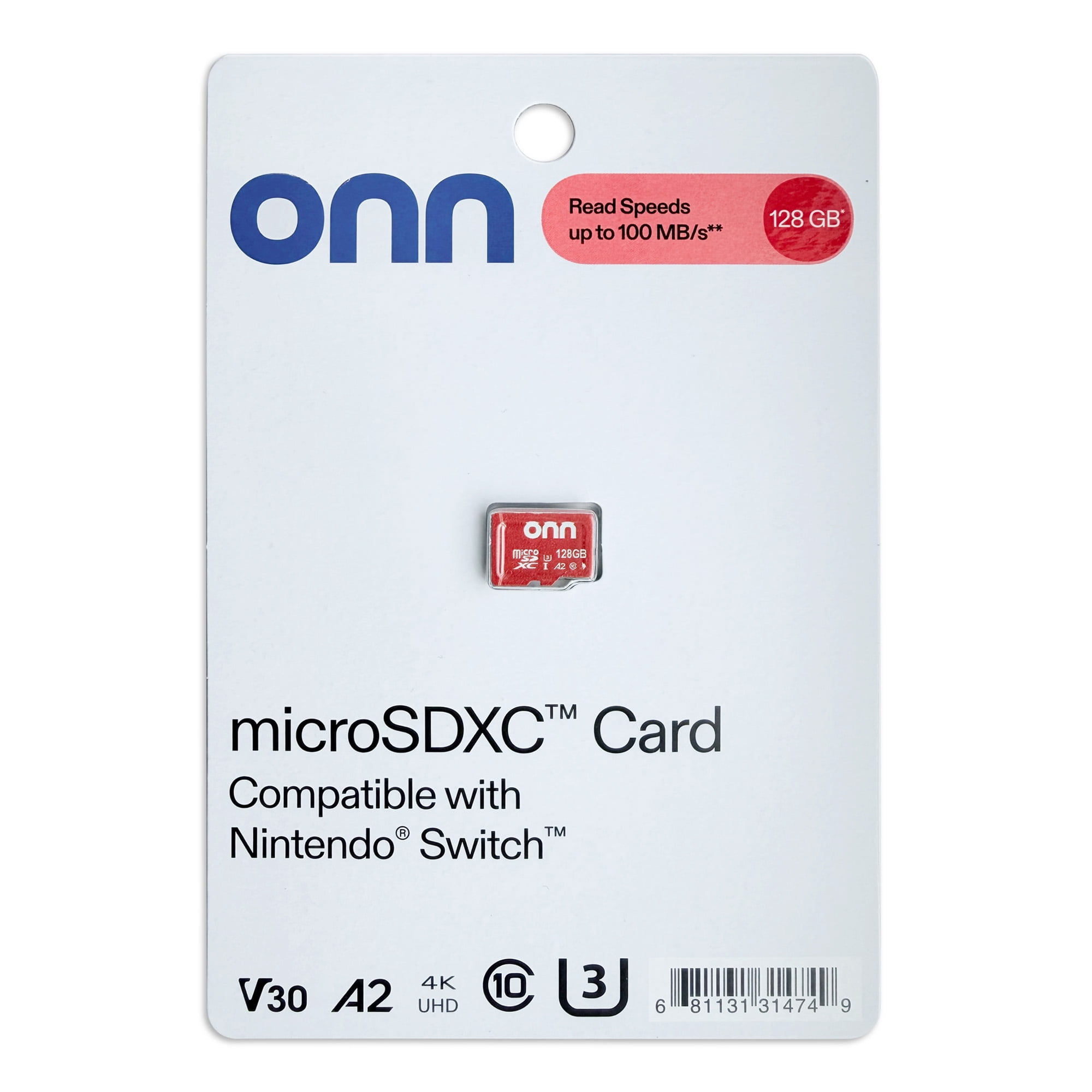 Onn+ 128 GB microSDXC U3 Memory Card for Nintendo Switch
