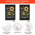 thumbnail image 2 of Spring Summer Sunflower Garden Flag You are My Sunshine Vertical Double Sided Fall Farmhouse Floral Yard Outdoor Decor 12x18 In, 2 of 6