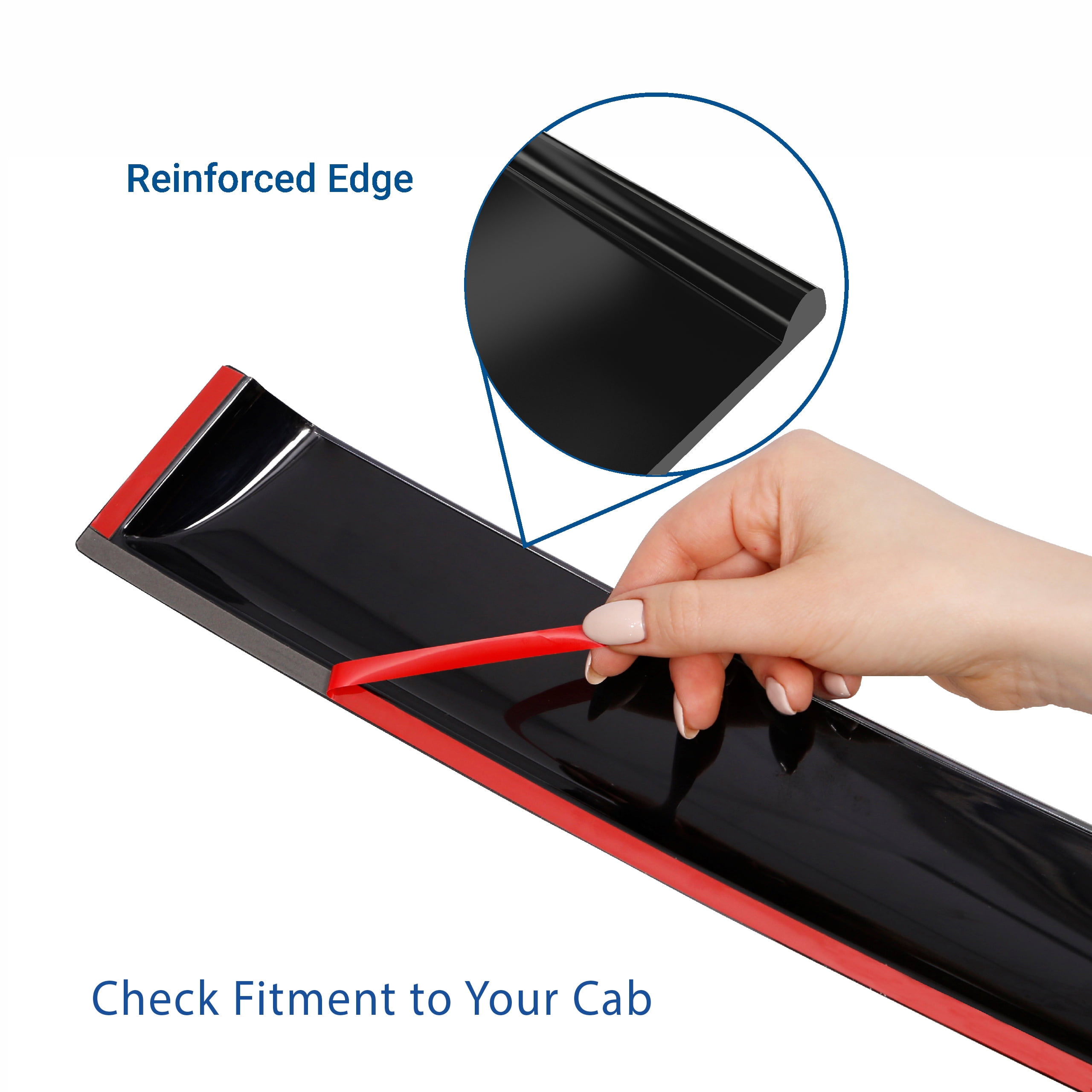 CLIM ART Incredibly Durable Rain Guards for Toyota Highlander 2020-2026, Original Tape-on Window Deflectors, Vent Deflector,Window Visors, Car Accessories,6pcs. - 520351