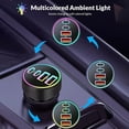 thumbnail image 3 of Cargador de Coche USB C, Adaptador de Cargador de Coche USB-C y USB-A Dual de 4 Puertos de 90 W con Luz, Adaptador de Carga Rápida Multipuerto PD/QC, 3 of 5