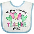 thumbnail image 3 of Inktastic My Mom is the Best Teacher Ever Boys or Girls Baby Bib, 3 of 4