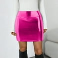 thumbnail image 2 of adviicd Womens Metallic Sexy Shiny Stretchy Short Pencil Party Skirt RD1, M, 2 of 8