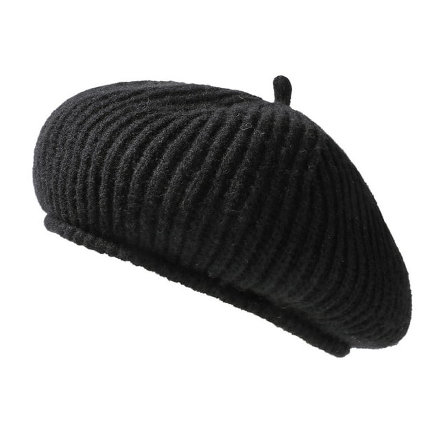 Boina Francesa - Lana Color Sólido Gorro para Mujer Sombrero Color Sólido Clásico Artista Francés Boina Sombrero Boinas para Mujer