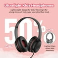 thumbnail image 7 of Lufia Kids Headphones with 85dB Volume Limited, in-line HD Mic, Audio Sharing, Foldable Toddler Headphones, Adjustable, Children Headphones Over-Ear for School Travel, Blue, 7 of 7