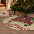 thumbnail image 6 of Yiaed Christmas Vintage Red Truck Print Christmas Tree Skirt , Tree SkirtsTree Mat for Christmas Winter Holiday Indoor Decorations-30", 6 of 7
