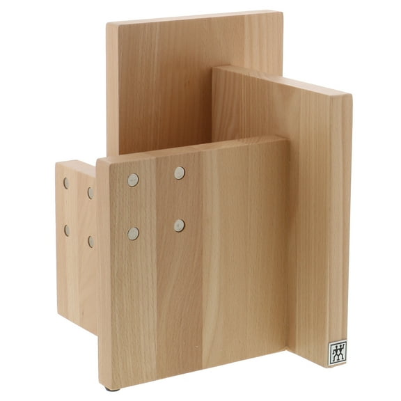 ZWILLING Italian Square Magnetic Knife Block - Natural Beechwood