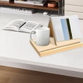 thumbnail image 2 of Triangular Bookshelf Stable Structure Wooden Book Stand with Cup Holder And Tablet Slot for Home Bedroom, 2 of 7