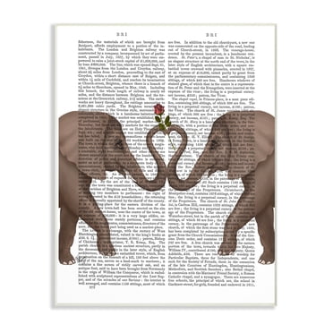 Stupell Pink Elephants With Alphabet Wall Plaque - Kids Room Decor, Made In USA, Rectangle Art