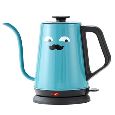 Auvaki 1L Electric Gooseneck Kettle with Auto Shut-Off, 1000W Stainless Steel Pour Over Kettle for Coffee & Tea (Blue)