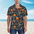 thumbnail image 4 of Lsque Autumn with Pumpkins pattern Hawaiian Shirt for Men, Unisex Summer Beach Casual Short Sleeve Button Down Shirts-X-Large, 4 of 9