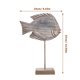 thumbnail image 5 of Estatua de pez de madera rústica tallada a mano, colección de arte decorativo de madera, adorno con forma de pez, 5 of 7