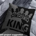 thumbnail image 2 of jejeloiu Fashion Crown Fabric by the Yard 2 Yards,King And Queen Room Decor Fabric by the Yard,Gray Black Fabric for Sewing For Adults,Breathable Home Decor, 2 of 6