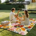 thumbnail image 4 of Watercolor Floral Outdoor Rug for Patio/Deck/Porch, Non-Slip Large Area Rug 4 x 6 Ft, Spring Poppy Daisy Flowers Botanical Beige Indoor Outdoor Rugs Washable Area Rugs, Camping Rug Carpet Runner, 4 of 8