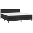 thumbnail image 6 of vidaXL Box Spring Bed with Mattress Black 76"x79.9" King Faux Leather, 6 of 6