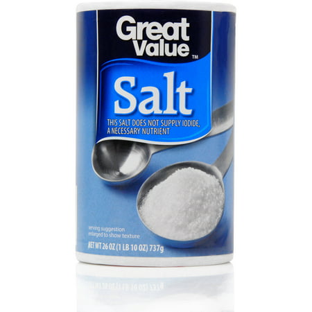 (2 pack) Great Value Salt, 26 oz (Best Salt To Eat)