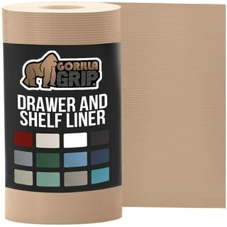 Gorilla Grip Original Drawer and Shelf Liner, Strong Grip, Non Adhesive,  Easiest Install, 17.5 Inch x 10 FT Roll, Durable and Strong Liners, Drawers,  Shelves, Cabinets, Storage, Kitchen, Snow White 