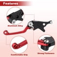 thumbnail image 6 of Unique Bargains Motorcycle Short Brake Clutch Levers for Honda CRF250L Rally Motorbike Handlebar Brake Lever for Honda CRF300L Rally Aluminum Alloy Red 1Pair, 6 of 7