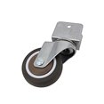 thumbnail image 2 of FixtureDisplays Roue TPE 2 Pouces Capacité 60 lbs Montage de Bord de Planche Rotation 360 Degrés Pivotante Roulette de Meuble Noir Roue Non Verrouillable Capacité de Charge 60 lbs Chaque Roue 401500-4PK, 2 of 7