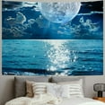 thumbnail image 2 of PRATYUS  Moon Over Ocean Tapestry, Night Sky Tapestry Wall Hanging, 3D Fantasy Psychedelic Watercolor Tapestry Wall Art for Bedroom Living Room Dorm Home Decor Painting, 2 of 6