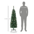 thumbnail image 3 of HOMCOM Artificial Pencil Christmas Tree with Pine Needles and Pine Cones, 3 of 10