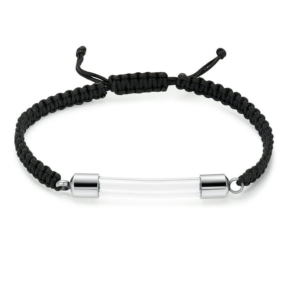 Glass Bar Cremation Jewelry for Ashes Urn Bracelet Lockets for Human Ashes Pendent for Ashes and Chain Funeral Ashes Bracelet