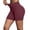 Wine, variant on hlysgo Womens Yoga Shorts Leggings Tummy Control Stretchy Elastic High Waist Short Trendy Workout Gym Biker Pink,L