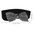 thumbnail image 6 of OUNONA Wide Elastic Black Waist Belt with Rhinestone Bow for Elegant Dress and Formal Wear, 6 of 7