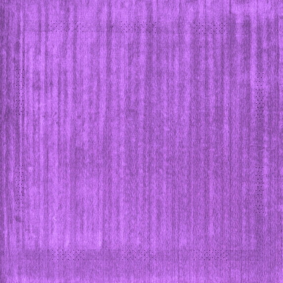 Ahgly Company Indoor Square Abstract Purple Contemporary Area Rugs, 7' Square