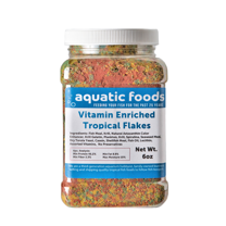 Premium Vitamin Enriched Tropical Flakes for All Community Tropical Fish, Cichlids and Pond Fish - AFI Vitamin Tropical Flakes …6oz Med Jar