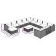 thumbnail image 4 of vidaXL 13 Piece Garden Lounge Set with Cushions Poly Rattan Brown, 4 of 5