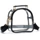thumbnail image 1 of Cartera transparente para mujer, bolsa transparente aprobada por el estadio, bolso transparente transparente (negro) Sincero Hogar, 1 of 7