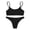 Black, variant on VerPetridure Bathing Suit for Women 2 Piece Bikini Women Bandage Push-up Padded Bra Bikini Set Swimsuit Swimwear Bathing