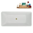 thumbnail image 6 of 59" Streamline N5000WH Soaking Freestanding Tub and Tray With Internal Drain in Glossy White, 6 of 11