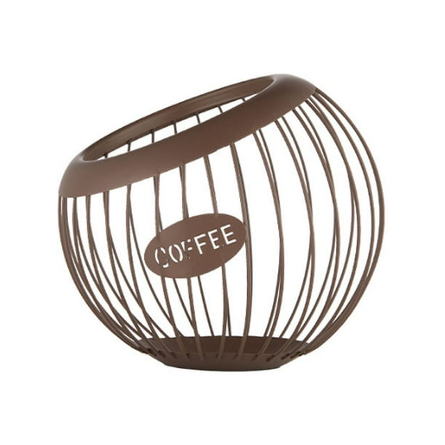 Coffee Capsule Basket Hollow Vintage Coffee Pod Storage Holder (Brown)