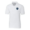 thumbnail image 2 of Men's-Cutter & Buck  White Sporting Kansas City Big & Tall Advantage Eco Tri-Blend Pique Polo, 2 of 3