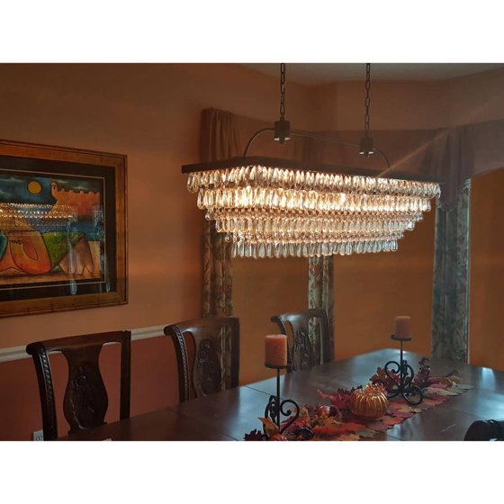 The Weston 40 Rectangular Glass Drop Chandelier Antique Copper The Weston 40 Rectangular Glass Drop Chandelier Antique Copper Com
