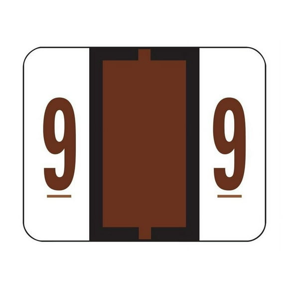 Smead BCCR - Étiquette de Classement - Préimprimée : 9 - Marron (Lot de 500)